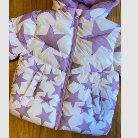 Girls’ Swiss Tech White and light purple Winter Puffer Jacket Coat 18 Months - Picture 4 of 8